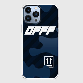 Чехол для iPhone 13 Pro Max с принтом OFFF в Новосибирске,  |  | abloh | black | logo | of white | off | off white | offwhite | paint | street | trend | virgil | wear | white | бренд | вайт | лого | мода | офвайт | офф | офф вайт | оффвайт | символ | стритвир | тренд | уличная