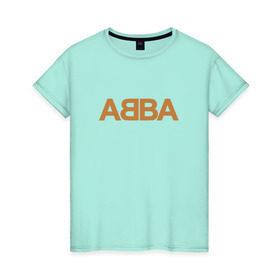 Женская футболка хлопок с принтом ABBA в Новосибирске, 100% хлопок | прямой крой, круглый вырез горловины, длина до линии бедер, слегка спущенное плечо | абба | агнета | анни фрид | брур | бьорн | коллектив | музыка | швеция