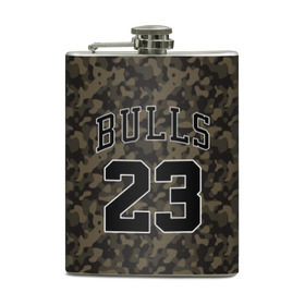 Фляга с принтом Chicago Bulls 23 Camo в Новосибирске, металлический корпус | емкость 0,22 л, размер 125 х 94 мм. Виниловая наклейка запечатывается полностью | bulls | camo | chicago | chicago bulls | nba | баскетбол | буллз | камуфляж | нба | спорт | хаки | чикаго | чикаго буллз