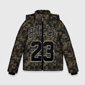 Зимняя куртка для мальчиков 3D с принтом Chicago Bulls 23 Camo в Новосибирске, ткань верха — 100% полиэстер; подклад — 100% полиэстер, утеплитель — 100% полиэстер | длина ниже бедра, удлиненная спинка, воротник стойка и отстегивающийся капюшон. Есть боковые карманы с листочкой на кнопках, утяжки по низу изделия и внутренний карман на молнии. 

Предусмотрены светоотражающий принт на спинке, радужный светоотражающий элемент на пуллере молнии и на резинке для утяжки | bulls | camo | chicago | chicago bulls | nba | баскетбол | буллз | камуфляж | нба | спорт | хаки | чикаго | чикаго буллз