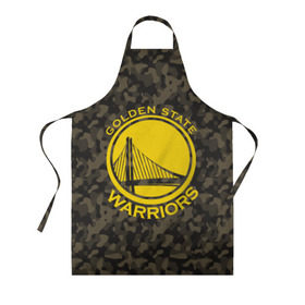 Фартук 3D с принтом Golden State Warriors camo в Новосибирске, 100% полиэстер | общий размер — 65 х 85 см, ширина нагрудника — 26 см, горловина — 53 см, длина завязок — 54 см, общий обхват в поясе — 173 см. Принт на завязках и на горловине наносится с двух сторон, на основной части фартука — только с внешней стороны | Тематика изображения на принте: golden state | golden state warriors | nba | warriors | баскетбол | голден стэйт | голден стэйт уорриорз | камуфляж | нба | спорт | уорриорз camo | хаки