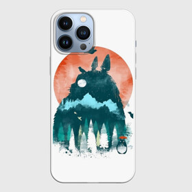 Чехол для iPhone 13 Pro Max с принтом Силуэт Тоторо в Новосибирске,  |  | anime | forest | meme | my neighbor | protectors | tokyo | totoro | аниме | гибли | иероглиф | манга | миядзаки | мой сосед | стиль | тоторо | фентези | хаяо | япония