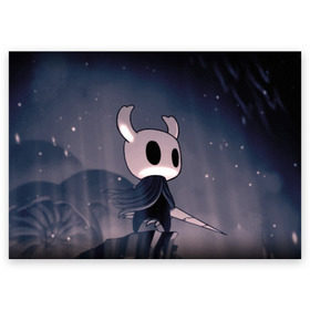 Поздравительная открытка с принтом Рыцарь - HOLLOW KNIGHT в Новосибирске, 100% бумага | плотность бумаги 280 г/м2, матовая, на обратной стороне линовка и место для марки
 | Тематика изображения на принте: game | games | ghosts | godmaster | hollow | hornet | knight | metroidvania | silksong | zote | гримм | зот | игра | игры | квиррел | найт | песня | полый | призраки | пустой | рыцарь | силксонг | холлоу | хорнет | шелк