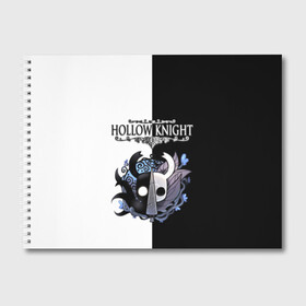 Альбом для рисования с принтом Hollow Knight (Black & White) в Новосибирске, 100% бумага
 | матовая бумага, плотность 200 мг. | Тематика изображения на принте: game | hollow knight | hollow knight godmaster | hollow knight map | hollow knight ps4 | silksong | белый | зот могучий | игра | карта | королевство | метроидвания | полый король | приключения букашек | халлоунест | холлоу кнайт | черный