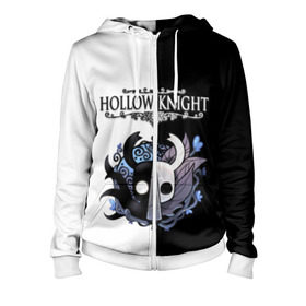 Женская толстовка 3D на молнии с принтом Hollow Knight (Black & White) в Новосибирске, 100% полиэстер | длина до линии бедра, манжеты и пояс оформлены мягкой тканевой резинкой, двухслойный капюшон со шнурком для регулировки, спереди молния, по бокам два кармана | game | hollow knight | hollow knight godmaster | hollow knight map | hollow knight ps4 | silksong | белый | зот могучий | игра | карта | королевство | метроидвания | полый король | приключения букашек | халлоунест | холлоу кнайт | черный