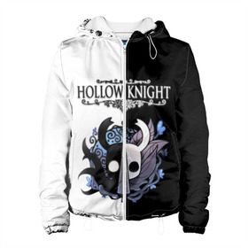 Женская куртка 3D с принтом Hollow Knight (Black & White) в Новосибирске, ткань верха — 100% полиэстер, подклад — флис | прямой крой, подол и капюшон оформлены резинкой с фиксаторами, два кармана без застежек по бокам, один большой потайной карман на груди. Карман на груди застегивается на липучку | game | hollow knight | hollow knight godmaster | hollow knight map | hollow knight ps4 | silksong | белый | зот могучий | игра | карта | королевство | метроидвания | полый король | приключения букашек | халлоунест | холлоу кнайт | черный