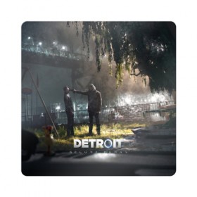 Магнит виниловый Квадрат с принтом DETROIT:BECOME HUMAN в Новосибирске, полимерный материал с магнитным слоем | размер 9*9 см, закругленные углы | action | ai | android | connor | dbhpk19 | detroit become human | game | rk 800 | rk 900 | андроиды | детектив | игра | игры | интерактивное кино | кара | коннор | логотип | маркус | роботы | фирменный стиль | экшн