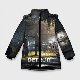 Зимняя куртка для девочек 3D с принтом DETROITBECOME HUMAN в Новосибирске, ткань верха — 100% полиэстер; подклад — 100% полиэстер, утеплитель — 100% полиэстер. | длина ниже бедра, удлиненная спинка, воротник стойка и отстегивающийся капюшон. Есть боковые карманы с листочкой на кнопках, утяжки по низу изделия и внутренний карман на молнии. 

Предусмотрены светоотражающий принт на спинке, радужный светоотражающий элемент на пуллере молнии и на резинке для утяжки. | action | ai | android | connor | dbhpk19 | detroit become human | game | rk 800 | rk 900 | андроиды | детектив | игра | игры | интерактивное кино | кара | коннор | логотип | маркус | роботы | фирменный стиль | экшн