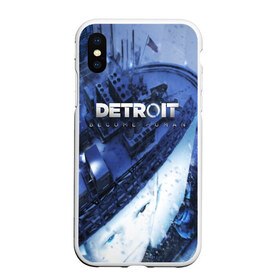 Чехол для iPhone XS Max матовый с принтом DETROITBECOME HUMAN в Новосибирске, Силикон | Область печати: задняя сторона чехла, без боковых панелей | Тематика изображения на принте: action | ai | android | connor | dbhpk19 | detroit become human | game | rk 800 | rk 900 | андроиды | детектив | игра | игры | интерактивное кино | кара | коннор | логотип | маркус | роботы | фирменный стиль | экшн