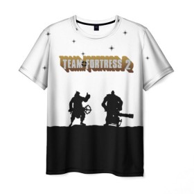 Мужская футболка 3D с принтом Team Fortress 2 в Новосибирске, 100% полиэфир | прямой крой, круглый вырез горловины, длина до линии бедер | team fortress | team fortress 2 | тим фортрес | тим фортресс