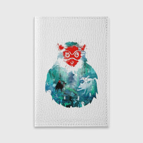 Обложка для паспорта матовая кожа с принтом Princess Mononoke в Новосибирске, натуральная матовая кожа | размер 19,3 х 13,7 см; прозрачные пластиковые крепления | anime | ghibli | hayao miyazaki | meme | miyazaki | mononoke | music | princess | studio ghibli | tokyo | иероглиф | манга | стиль