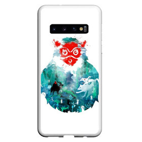 Чехол для Samsung Galaxy S10 с принтом Princess Mononoke в Новосибирске, Силикон | Область печати: задняя сторона чехла, без боковых панелей | anime | ghibli | hayao miyazaki | meme | miyazaki | mononoke | music | princess | studio ghibli | tokyo | иероглиф | манга | стиль