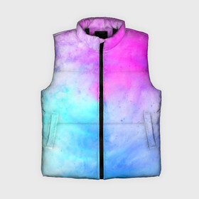 Женский жилет утепленный 3D с принтом Лето в Новосибирске,  |  | tie dye | tie dye футболка | летняя футболка | розовый | синий | тай дай | тай дай футболка | фиолетовый | яркая футболка