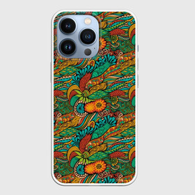 Чехол для iPhone 13 Pro с принтом Floral Ornament в Новосибирске,  |  | 2019 | 2020 | абстракция | в отпуск | весна | гаваи | гавайи | гавайская | для отпуска | лето | листья | море | настроение | орнамент | осень | отдых | отпуск | пальма | пляж | путешественник | цветочки | цветы