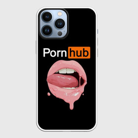 Чехол для iPhone 13 Pro Max с принтом PORN HUB в Новосибирске,  |  | Тематика изображения на принте: губы | логотип | пошлое