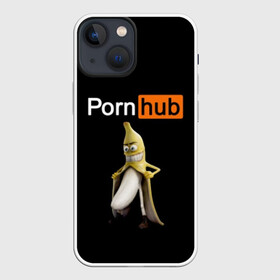 Чехол для iPhone 13 mini с принтом PORN HUB в Новосибирске,  |  | Тематика изображения на принте: банан | логотип | пошлое