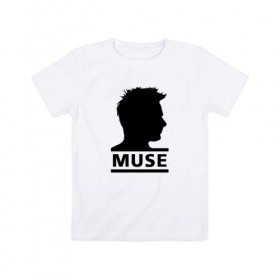 Детская футболка хлопок с принтом Muse в Новосибирске, 100% хлопок | круглый вырез горловины, полуприлегающий силуэт, длина до линии бедер | Тематика изображения на принте: 