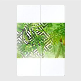 Магнитный плакат 2Х3 с принтом Сочное лето 2019 в Новосибирске, Полимерный материал с магнитным слоем | 6 деталей размером 9*9 см | 2019г | 3d | sumere | кокос | лето | листья | море | пальмы | пляж | сочное лето
