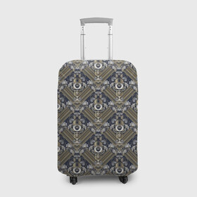 Чехол для чемодана 3D с принтом Узор в Новосибирске, 86% полиэфир, 14% спандекс | двустороннее нанесение принта, прорези для ручек и колес | fashion | luxury | texture | дорогая | дорогой | золото | люкс | паттерн | роскошь | серебро | стиль | стильная | текстура