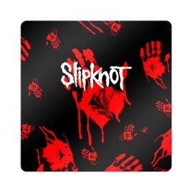 Магнит виниловый Квадрат с принтом Slipknot (1) в Новосибирске, полимерный материал с магнитным слоем | размер 9*9 см, закругленные углы | horror | music | not | rock | slipk | slipknot | кровь | музыка | рок | слипкнот | ужасы