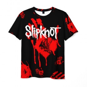 Мужская футболка 3D с принтом Slipknot (1) в Новосибирске, 100% полиэфир | прямой крой, круглый вырез горловины, длина до линии бедер | horror | music | not | rock | slipk | slipknot | кровь | музыка | рок | слипкнот | ужасы