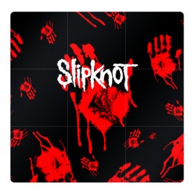Магнитный плакат 3Х3 с принтом Slipknot (1) в Новосибирске, Полимерный материал с магнитным слоем | 9 деталей размером 9*9 см | horror | music | not | rock | slipk | slipknot | кровь | музыка | рок | слипкнот | ужасы