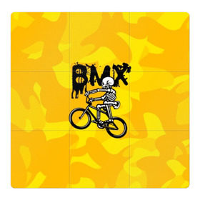 Магнитный плакат 3Х3 с принтом BMX в Новосибирске, Полимерный материал с магнитным слоем | 9 деталей размером 9*9 см | bike | bmx | bones | extreme | skeleton | skull | sport | велосипед | скелет | спорт | череп | экстрим