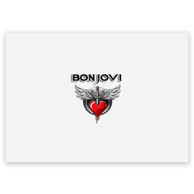 Поздравительная открытка с принтом Bon Jovi в Новосибирске, 100% бумага | плотность бумаги 280 г/м2, матовая, на обратной стороне линовка и место для марки
 | bon jovi | бон джови | музыка | музыкальная группа | песни | рок | рок группа | рокгруппа