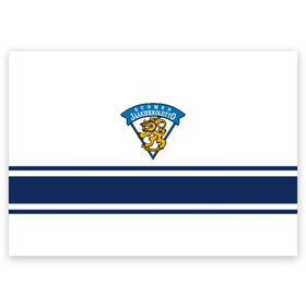 Поздравительная открытка с принтом Сборная Финляндии в Новосибирске, 100% бумага | плотность бумаги 280 г/м2, матовая, на обратной стороне линовка и место для марки
 | finland | hockey | sport | suomi | герб | надписи | сборная финляндии | сборная хоккея | символика | спорт | спортсмен | финляндия | форма | хоккей | чемпионат | чемпионат 2019