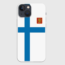 Чехол для iPhone 13 mini с принтом Сборная Финляндии в Новосибирске,  |  | finland | hockey | sport | suomi | герб | надписи | сборная финляндии | сборная хоккея | символика | спорт | спортсмен | финляндия | форма | хоккей | чемпионат | чемпионат 2019