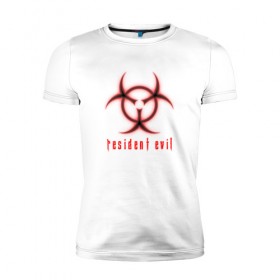 Мужская футболка премиум с принтом Resident Evil в Новосибирске, 92% хлопок, 8% лайкра | приталенный силуэт, круглый вырез ворота, длина до линии бедра, короткий рукав | 