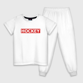 Детская пижама хлопок с принтом HOCKEY в Новосибирске, 100% хлопок |  брюки и футболка прямого кроя, без карманов, на брюках мягкая резинка на поясе и по низу штанин
 | hockey | sport | надписи | сборная хоккея | спорт | спортсмен | хоккей | чемпионат