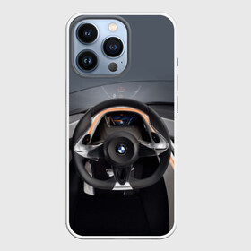 Чехол для iPhone 13 Pro с принтом BMW в Новосибирске,  |  | bmw | car | car interior | steering | windshield | автомобиль | бмв | лобовое стекло | руль | салон