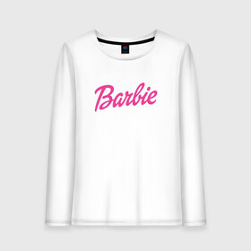 Женский лонгслив хлопок с принтом Barbie в Новосибирске, 100% хлопок |  | bad | barbie | bratz | girl | princess | team | барби | братц | девочка | дочка | дочь | кукла | куколка | лого | логотип | любимая | невеста | подружка | прекрасная