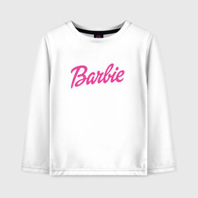 Детский лонгслив хлопок с принтом Barbie в Новосибирске, 100% хлопок | круглый вырез горловины, полуприлегающий силуэт, длина до линии бедер | bad | barbie | bratz | girl | princess | team | барби | братц | девочка | дочка | дочь | кукла | куколка | лого | логотип | любимая | невеста | подружка | прекрасная