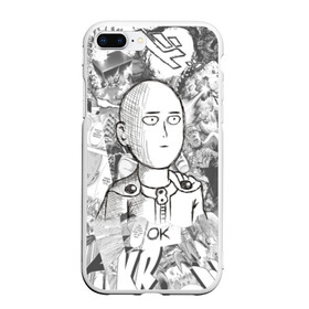 Чехол для iPhone 7Plus/8 Plus матовый с принтом One-Punch Man в Новосибирске, Силикон | Область печати: задняя сторона чехла, без боковых панелей | anime | one punch man | saitama | аниме | ван панч мен | ванпанчмен | сайтама