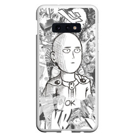 Чехол для Samsung S10E с принтом One-Punch Man в Новосибирске, Силикон | Область печати: задняя сторона чехла, без боковых панелей | anime | one punch man | saitama | аниме | ван панч мен | ванпанчмен | сайтама