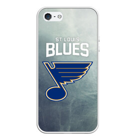 Чехол для iPhone 5/5S матовый с принтом St Louis Blues в Новосибирске, Силикон | Область печати: задняя сторона чехла, без боковых панелей | Тематика изображения на принте: nhl | st. louis blues | блюз | нхл | сент луиз | сент луис | сент луис блюз | тарасенко | хоккей | шайба