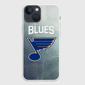 Чехол для iPhone 13 mini с принтом St. Louis Blues в Новосибирске,  |  | Тематика изображения на принте: nhl | st. louis blues | блюз | нхл | сент луиз | сент луис | сент луис блюз | тарасенко | хоккей | шайба