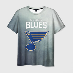 Мужская футболка 3D с принтом St. Louis Blues в Новосибирске, 100% полиэфир | прямой крой, круглый вырез горловины, длина до линии бедер | Тематика изображения на принте: nhl | st. louis blues | блюз | нхл | сент луиз | сент луис | сент луис блюз | тарасенко | хоккей | шайба
