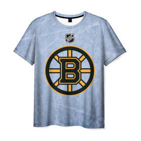 Мужская футболка 3D с принтом Boston Bruins в Новосибирске, 100% полиэфир | прямой крой, круглый вырез горловины, длина до линии бедер | boston | boston bruins | hockey | nhl | бостон | бостон брюинз | кубок стенли | нхл | спорт | хоккей | шайба