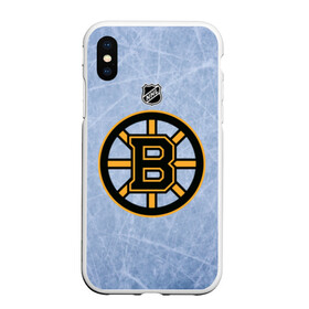 Чехол для iPhone XS Max матовый с принтом Boston Bruins в Новосибирске, Силикон | Область печати: задняя сторона чехла, без боковых панелей | boston | boston bruins | hockey | nhl | бостон | бостон брюинз | кубок стенли | нхл | спорт | хоккей | шайба