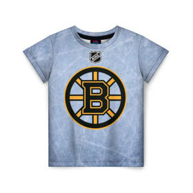 Детская футболка 3D с принтом Boston Bruins в Новосибирске, 100% гипоаллергенный полиэфир | прямой крой, круглый вырез горловины, длина до линии бедер, чуть спущенное плечо, ткань немного тянется | boston | boston bruins | hockey | nhl | бостон | бостон брюинз | кубок стенли | нхл | спорт | хоккей | шайба