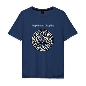 Мужская футболка хлопок Oversize с принтом King Crimson в Новосибирске, 100% хлопок | свободный крой, круглый ворот, “спинка” длиннее передней части | Тематика изображения на принте: 