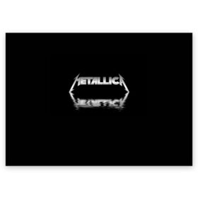 Поздравительная открытка с принтом Metallica в Новосибирске, 100% бумага | плотность бумаги 280 г/м2, матовая, на обратной стороне линовка и место для марки
 | Тематика изображения на принте: guitar | hard | heavymetal | metal | metallica | music | rock | гитара | картинка | картинки | метал | металика | металлика | мода | музыка | рок | тренд | тренды | треш | трэш | тяжелый | хард