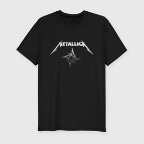 Мужская футболка премиум с принтом Metallica в Новосибирске, 92% хлопок, 8% лайкра | приталенный силуэт, круглый вырез ворота, длина до линии бедра, короткий рукав | guitar | hard | heavymetal | metal | metallica | music | rock | гитара | картинка | картинки | метал | металика | металлика | мода | музыка | рок | тренд | тренды | треш | трэш | тяжелый | хард