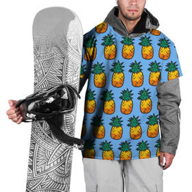 Накидка на куртку 3D с принтом Ананасы (Лето) в Новосибирске, 100% полиэстер |  | Тематика изображения на принте: ананас | лето | море | пальмы