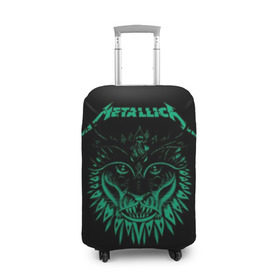 Чехол для чемодана 3D с принтом Metallica в Новосибирске, 86% полиэфир, 14% спандекс | двустороннее нанесение принта, прорези для ручек и колес | album | black | concert | heavy | kirk | metal | metallica | music | rock | tolls | джеймс хэтфилд | кирк хэмметт | клифф бёртон | ларс ульрих | метал | металлика | трэш