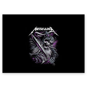 Поздравительная открытка с принтом Metallica в Новосибирске, 100% бумага | плотность бумаги 280 г/м2, матовая, на обратной стороне линовка и место для марки
 | album | black | concert | heavy | kirk | metal | metallica | music | rock | tolls | джеймс хэтфилд | кирк хэмметт | клифф бёртон | ларс ульрих | метал | металлика | трэш