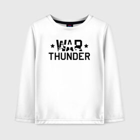 Детский лонгслив хлопок с принтом war thunder в Новосибирске, 100% хлопок | круглый вырез горловины, полуприлегающий силуэт, длина до линии бедер | war thunder | war thunder 2019 | war thunder лучшие | war thunder самолеты | war thunder танки | вар тандер | игра war thunder | купить футболку war thunder | футболки war thunder